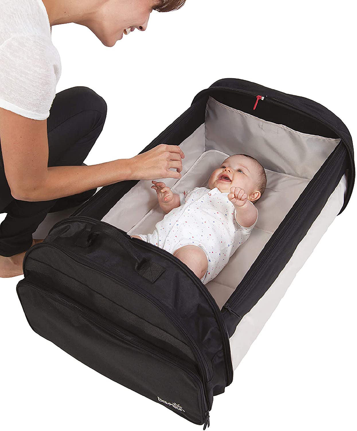 Lit de Voyage bébé avec Filet et auvent Lit bébé Portable Sac à